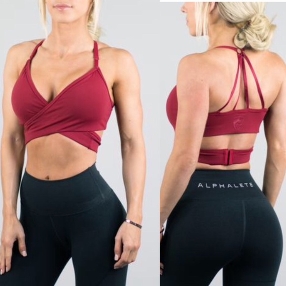 SOLD Elsewhere Wrap Bras (2): Red, Black - Picture 2 of 5